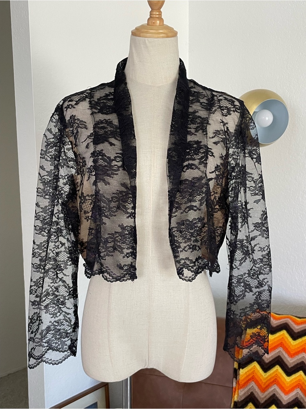 Y2K Whimsy Goth Boho Floral Lace Sheer Top